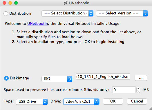 Unetbootin create windows usb for mac windows 10